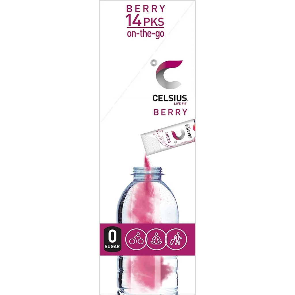 CELSIUS On-the-Go Powder Stick Packs - 14 Sticks per Pack