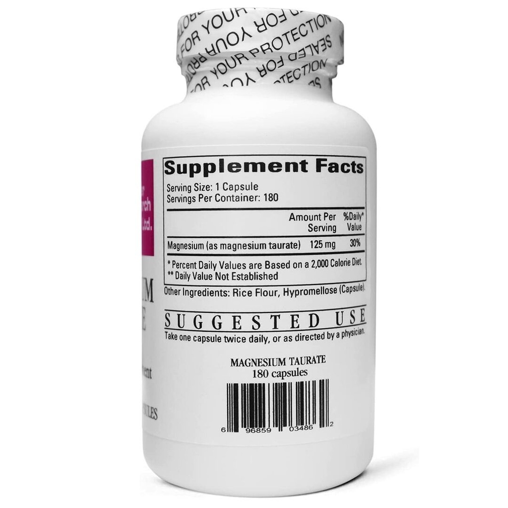 Cardiovascular Research - Magnesium Taurate 125 mg 180 Capsules (MAGT2)