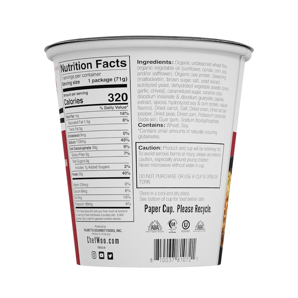 Chef Woo - 100% Plant Based Protein Noodles - 70g