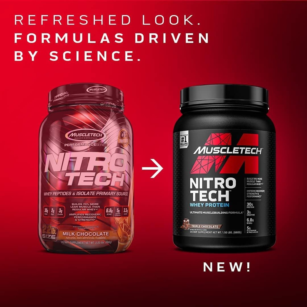 MuscleTech - Nitro Tech Whey Protein - Approx 40 Serving