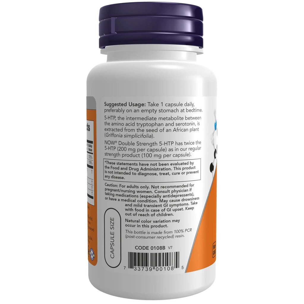 NOW - 5-HTP 200 mg - 60 Veg Capsules