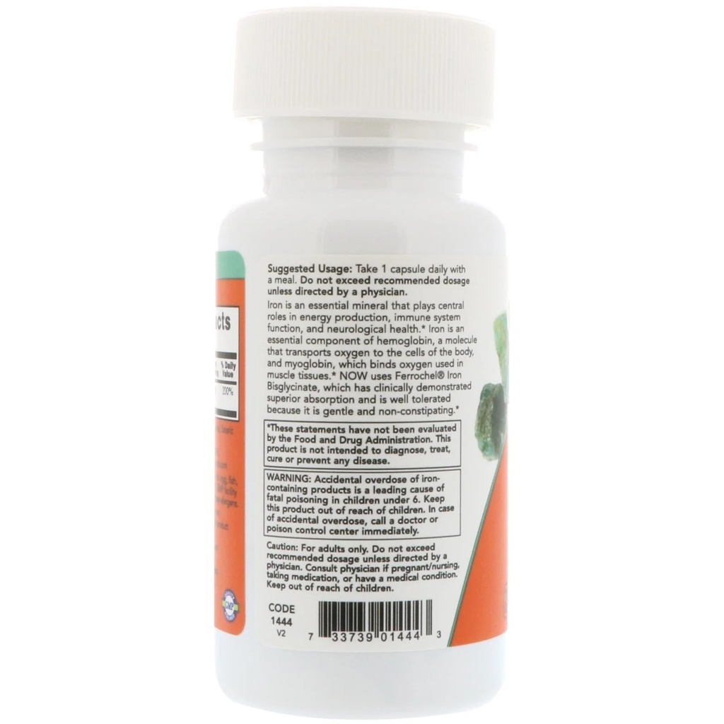 NOW - Iron Double Strength 36 mg - 90 Veg Capsules