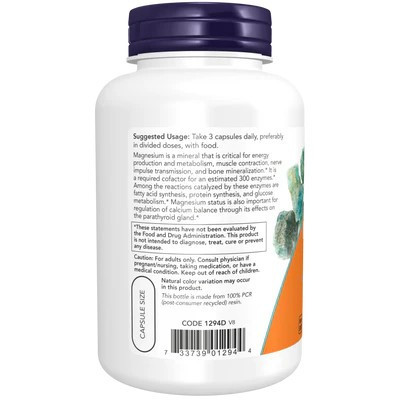 Now - Magnesium Citrate - 120 Veg Capsules
