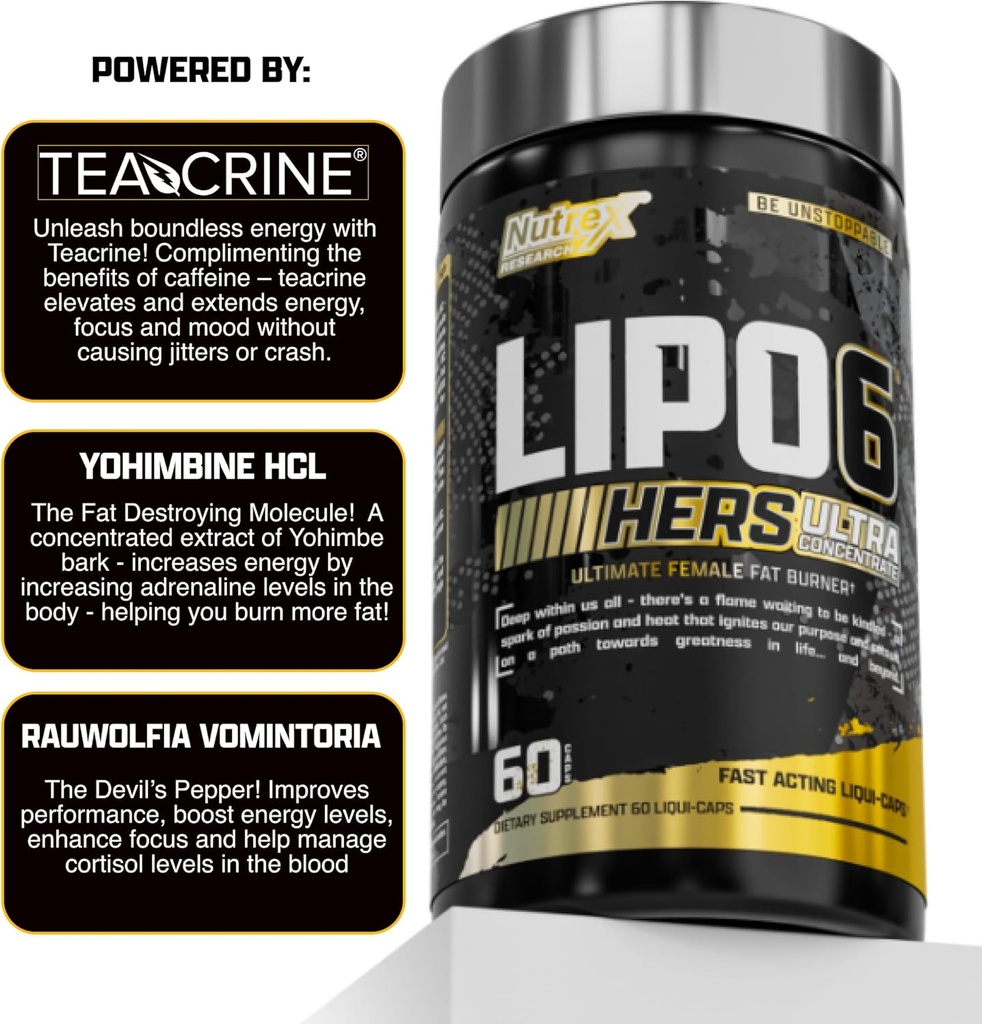 Nutrex Research - Lipo-6 Black Hers Ultra Concentrate - 60 Diet Pills