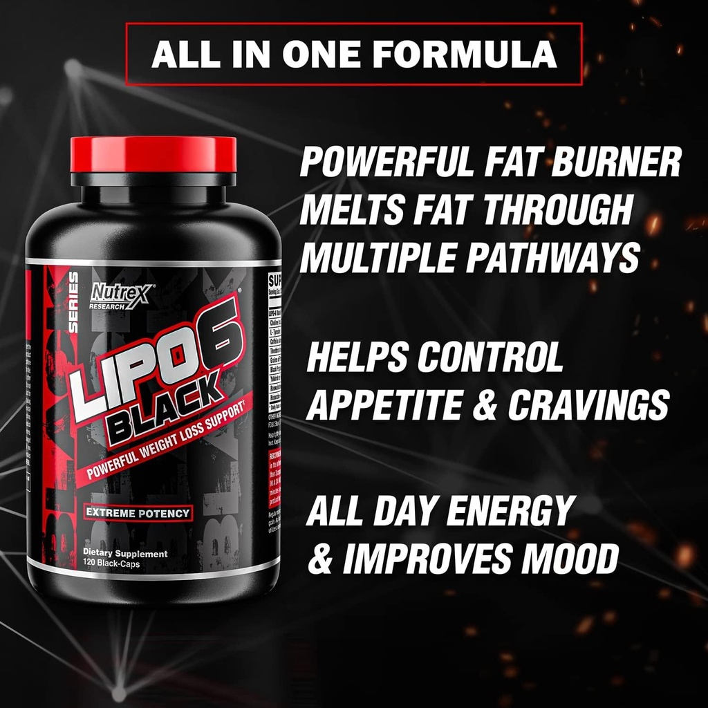Nutrex Research - LIPO 6 Black- 120 Caps