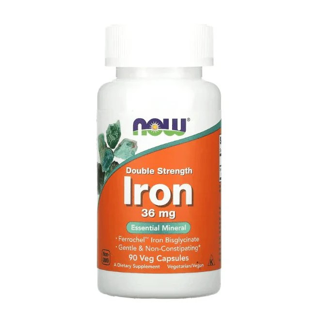 NOW - Iron Double Strength 36 mg - 90 Veg Capsules